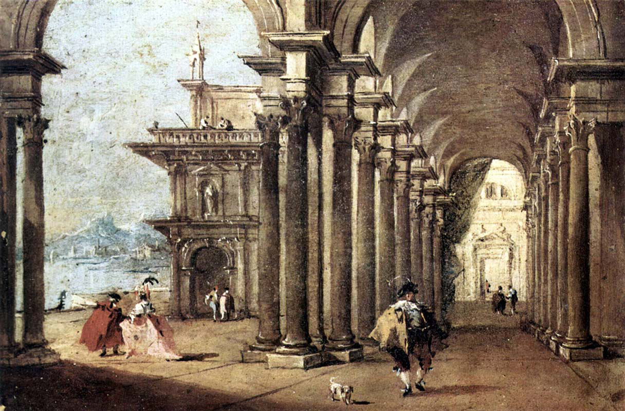 Portico on the Banks of a River